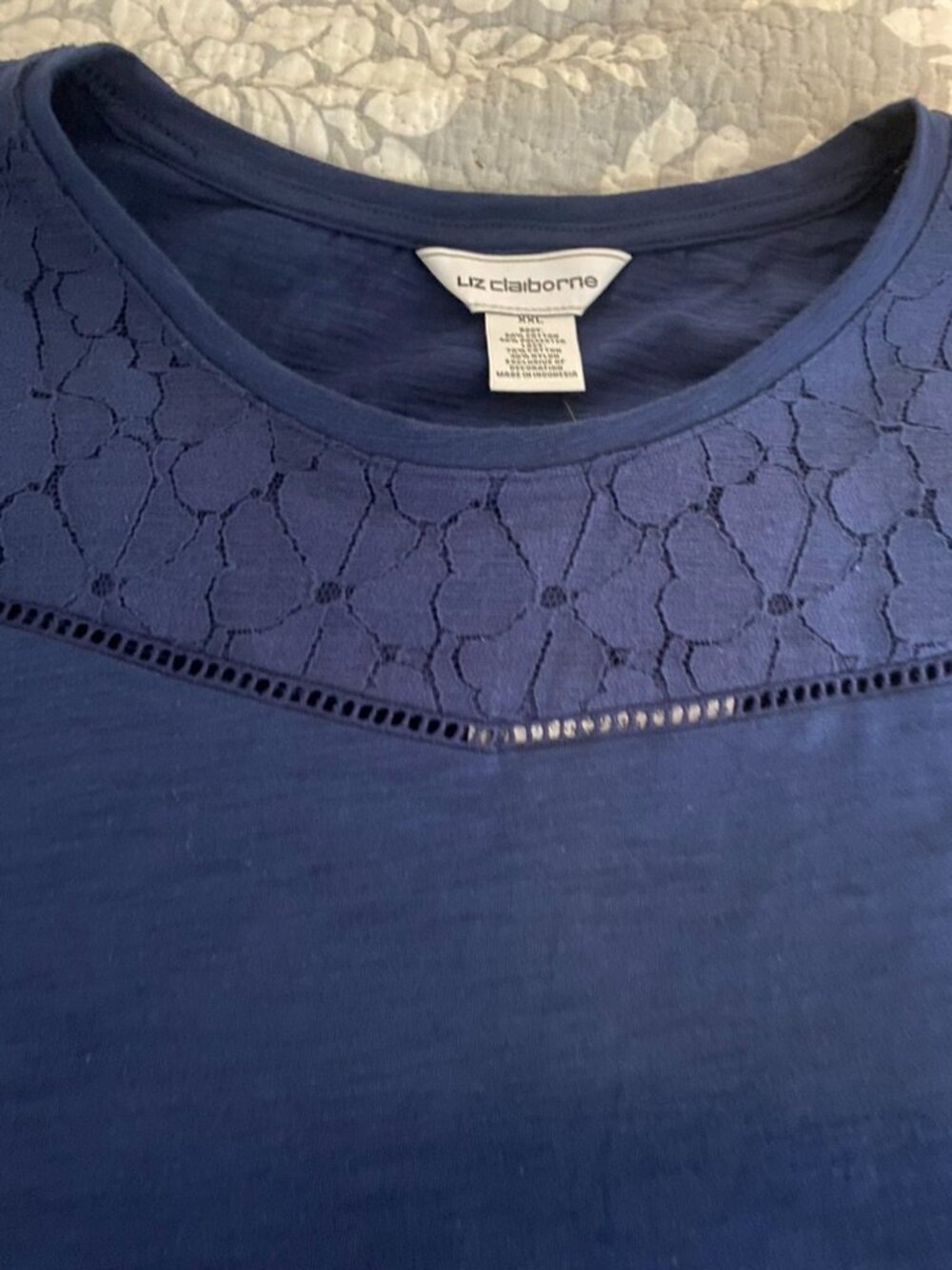 Liz Claiborne NWT NAVY TOP  XXL